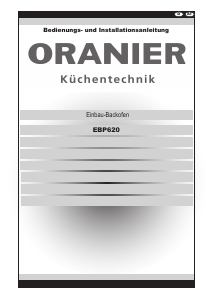 Bedienungsanleitung Oranier EBP 620 Backofen