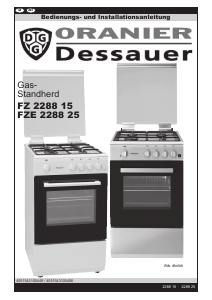 Bedienungsanleitung Oranier Dessauer FZE 2288 25 Herd