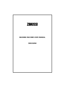 Handleiding Zanussi ZWS 2105 W Wasmachine