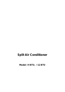 Manual Becken I9 BTU Air Conditioner