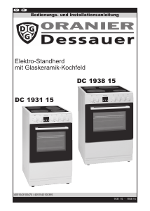 Bedienungsanleitung Oranier Dessauer DC 1931 15 Herd