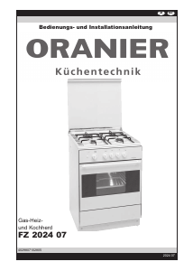Bedienungsanleitung Oranier Dessauer FZ 2024 07 Herd
