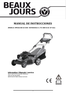 Manual de uso Beaux Jours CL TO 190H 53 AC SP 4in1 Cortacésped