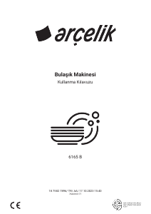 Kullanım kılavuzu Arçelik 6165 B Bulaşık makinesi