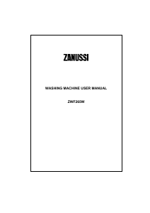 Manual Zanussi ZWF 265 W Washing Machine