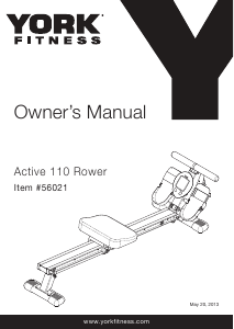 Manual York Fitness Active 110 Rowing Machine