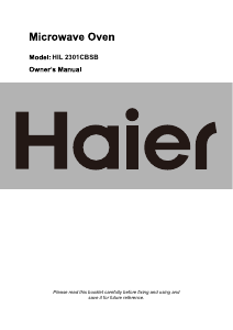 Manual Haier HIL2301CBSB Microwave
