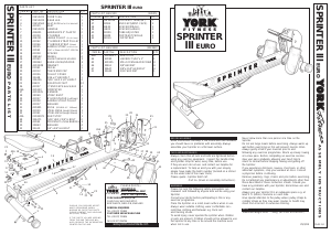 Manual York Fitness Sprinter III Euro Rowing Machine