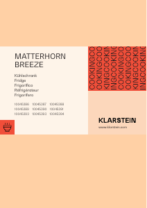 Bedienungsanleitung Klarstein 10045294 Matterhorn Breeze Kühlschrank