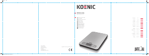 Mode d’emploi Koenic KKS 10121 M Balance de cuisine