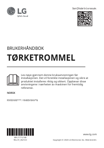 Bruksanvisning LG RV9DN9029B Tørketrommel
