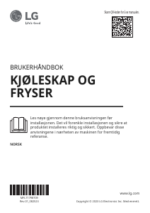 Bruksanvisning LG GSGV80EPLD Kjøle-fryseskap