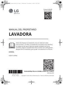 Manual de uso LG F6WV7510PRW Lavadora