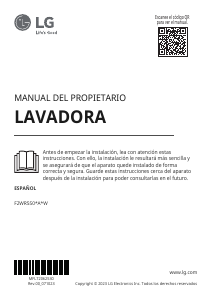 Manual de uso LG F2WR5S08AGW Lavadora