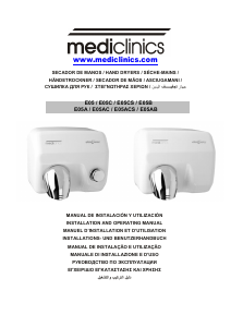 Manual de uso Mediclinics E05CS Saniflow Secador de manos