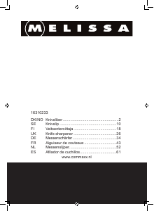 Manual Melissa 16310233 Knife Sharpener