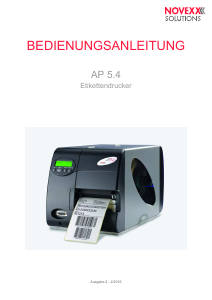 Bedienungsanleitung NOVEXX Solutions AP 5.4 Etikettendrucker