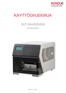 Käyttöohje NOVEXX Solutions XLP 605 Tarratulostin