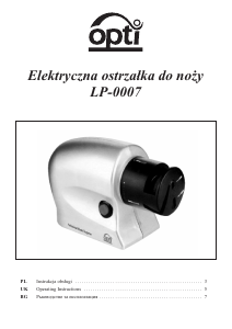 Manual Opti LP-0007 Knife Sharpener