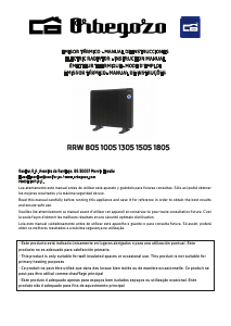 Manual Orbegozo RRW 1305 Heater