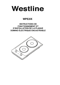Mode d’emploi Westline WPE2IX Table de cuisson