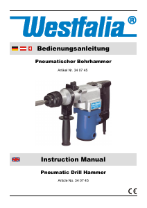 Bedienungsanleitung Westfalia 34 07 45 Bohrhammer