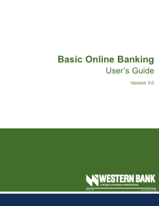 Manual Western Bank Basic Online Banking 3.0