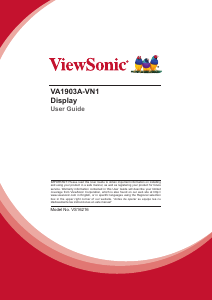 Handleiding ViewSonic VA1903A-VN1 LCD monitor