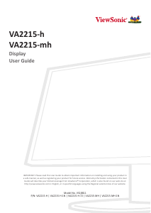 Handleiding ViewSonic VA2215-MH-1N LCD monitor