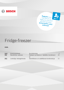 Rokasgrāmata Bosch KGN39OXBT Ledusskapis ar saldētavu
