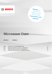 Bedienungsanleitung Bosch BFL7221W1 Mikrowelle