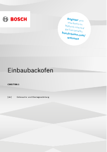 Bedienungsanleitung Bosch CMG778NB1 Backofen