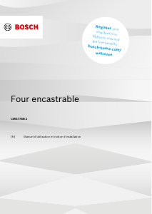 Mode d’emploi Bosch CMG778NB1 Four