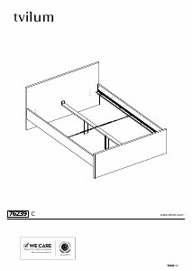 Manual Tvilum 76239 Bed Frame
