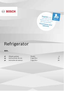 Manual de uso Bosch KSV36FIEP Refrigerador