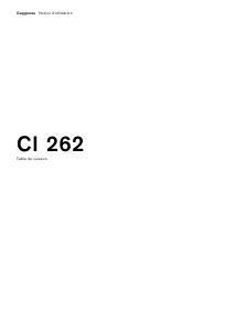 Mode d’emploi Gaggenau CI262113 Table de cuisson