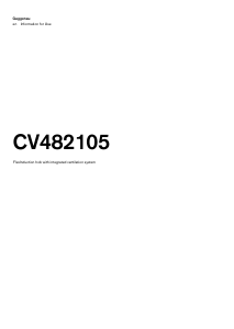 Handleiding Gaggenau CV482105 Kookplaat