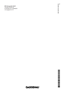 מדריך Gaggenau VG264120F כיריים