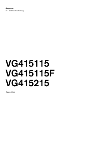 Bedienungsanleitung Gaggenau VG415215 Kochfeld