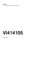 Manual Gaggenau VI414105 Hob