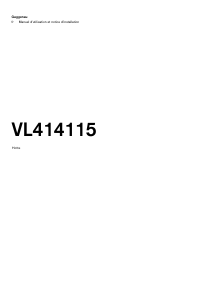 Mode d’emploi Gaggenau VL414115 Table de cuisson
