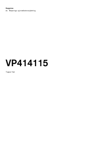 Brugsanvisning Gaggenau VP414115 Kogesektion