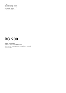 Kullanım kılavuzu Gaggenau RC200300 Buzdolabı