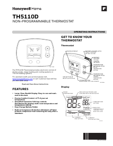 Manual Honeywell TH5110D Thermostat