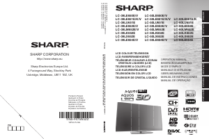 Manual de uso Sharp AQUOS LC-60LE654E Televisor de LCD