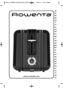 Kullanım kılavuzu Rowenta TT580930 Adagio Ekmek kızartma makinesi