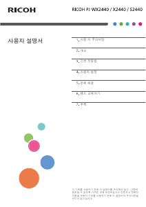 사용 설명서 리코 PJ S2440 프로젝터
