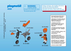 Mode d’emploi Playmobil set 4698 Special Enfant et motocross