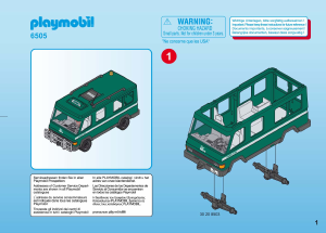 Manuale Playmobil set 6505 Police Furgone portavalori