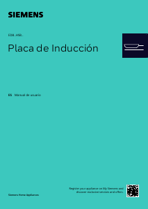 Manual de uso Siemens ED851HSB1E Placa